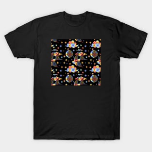 Rainbow Bird in the Night Sky T-Shirt